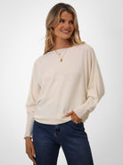 Kate & Pippa Milano Knit Jumper In Cream-Kate & Pippa Autumn/Winter Ladies Clothing