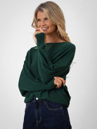 Kate & Pippa Milano Knit Jumper In Dark Green-Kate & Pippa Autumn/Winter Ladies Clothing