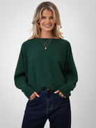 Kate & Pippa Milano Knit Jumper In Dark Green-Kate & Pippa Autumn/Winter Ladies Clothing