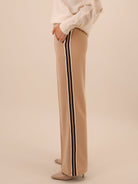 Kate & Pippa Nicks Stripe Trousers In Beige-Kate & Pippa