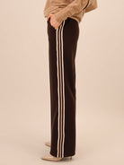 Kate & Pippa Nicks Stripe Trousers In Brown-Kate & Pippa