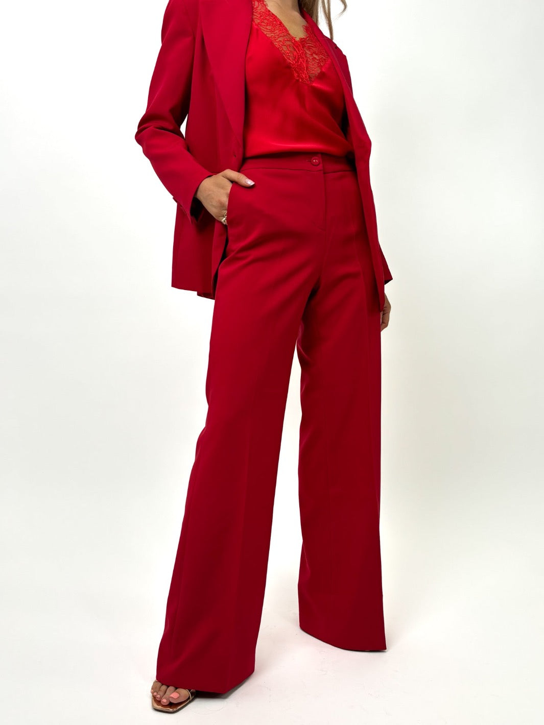 Kate & Pippa Palermo Trousers In Deep Red-Kate & Pippa