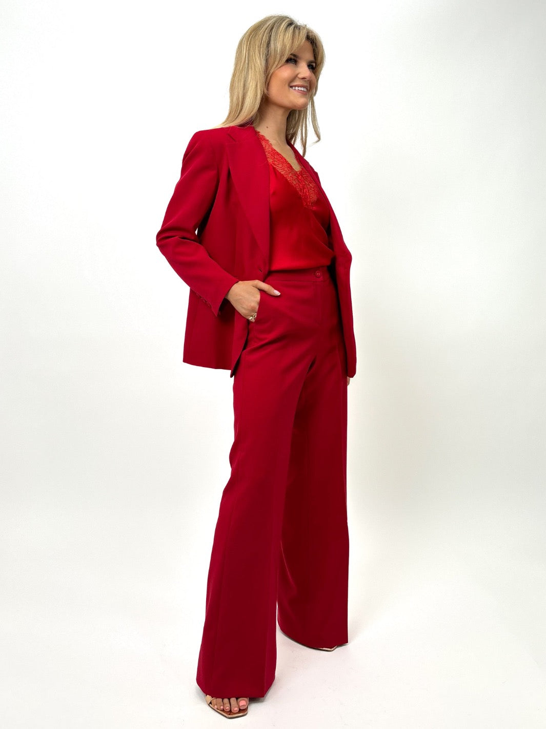 Kate & Pippa Palermo Trousers In Deep Red-Kate & Pippa