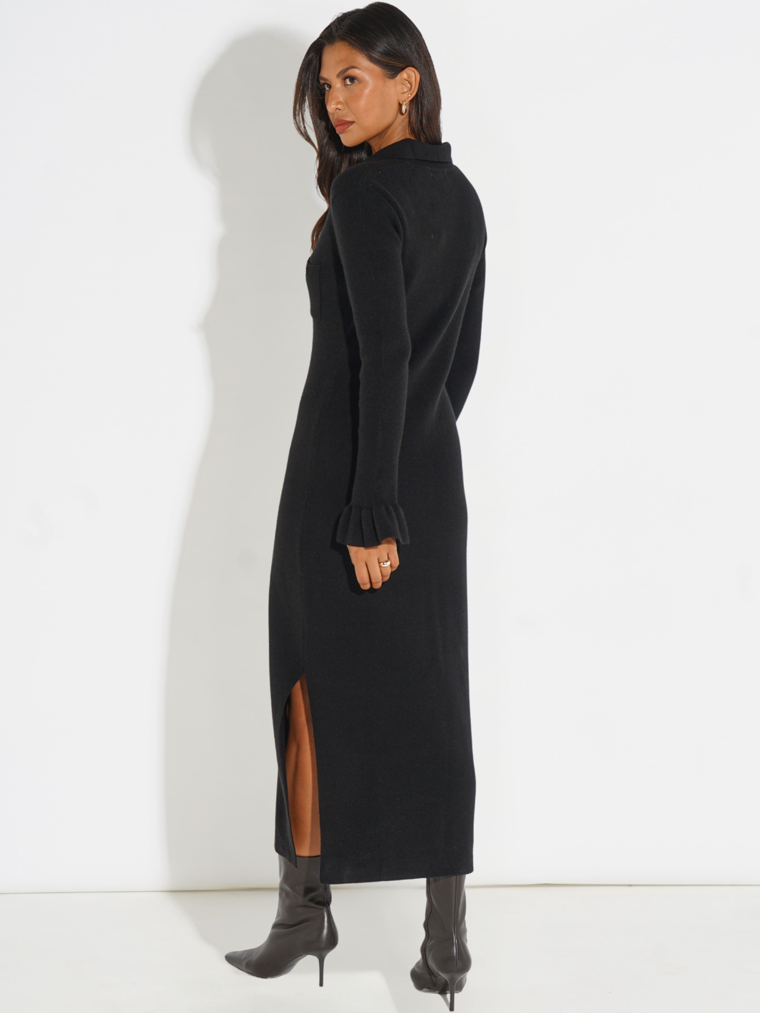 Kate & Pippa Payton Knit Dress In Black-Kate & Pippa