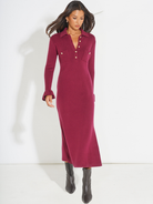 Kate & Pippa Payton Knit Dress In Plum-Kate & Pippa