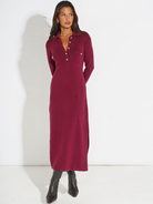 Kate & Pippa Payton Knit Dress In Plum-Kate & Pippa