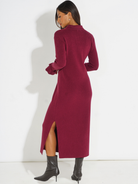 Kate & Pippa Payton Knit Dress In Plum-Kate & Pippa