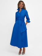 Kate & Pippa Penelope Midi Dress In Blue-Kate & Pippa