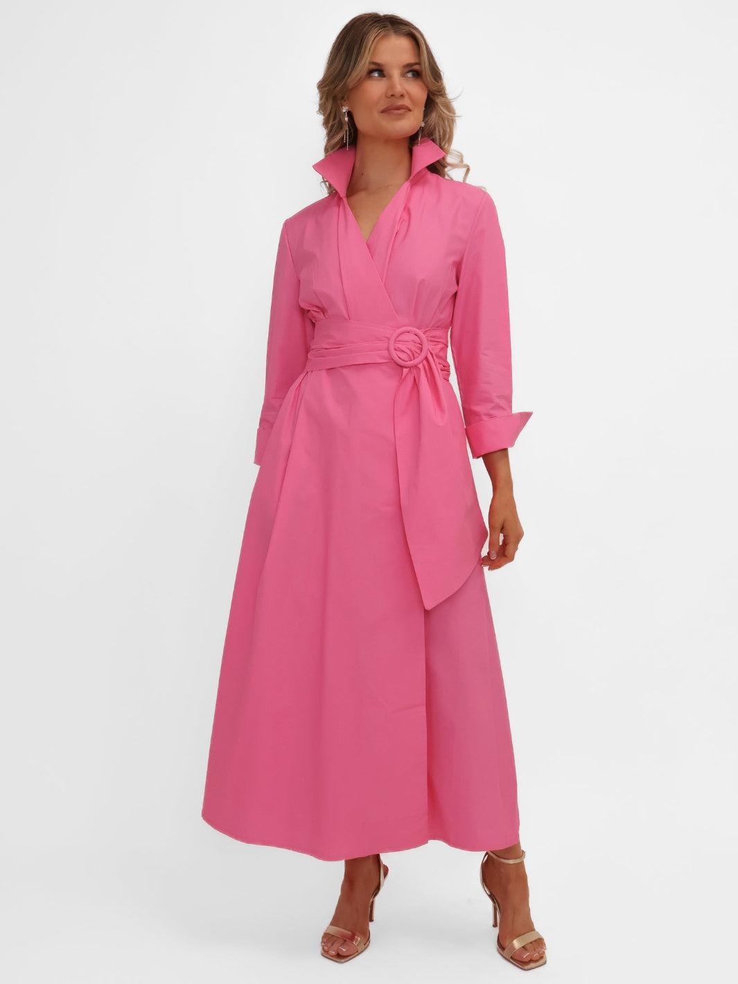 Kate & Pippa Penelope Midi Dress In Pink-Kate & Pippa