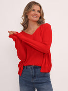 Kate & Pippa Poppy Two-In-One Cardigan In Red-Kate & Pippa