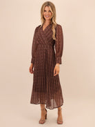 Kate & Pippa Positano Midi Dress In Brown-Kate & Pippa