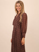 Kate & Pippa Positano Midi Dress In Brown-Kate & Pippa