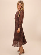 Kate & Pippa Positano Midi Dress In Brown-Kate & Pippa
