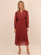 Kate & Pippa Positano Midi Dress In Red-Kate & Pippa