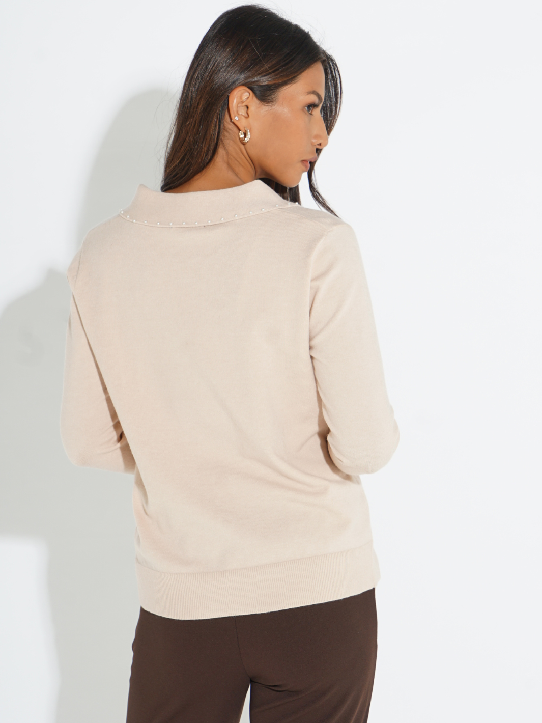 Kate & Pippa Presley Knit Top In Beige-Kate & Pippa