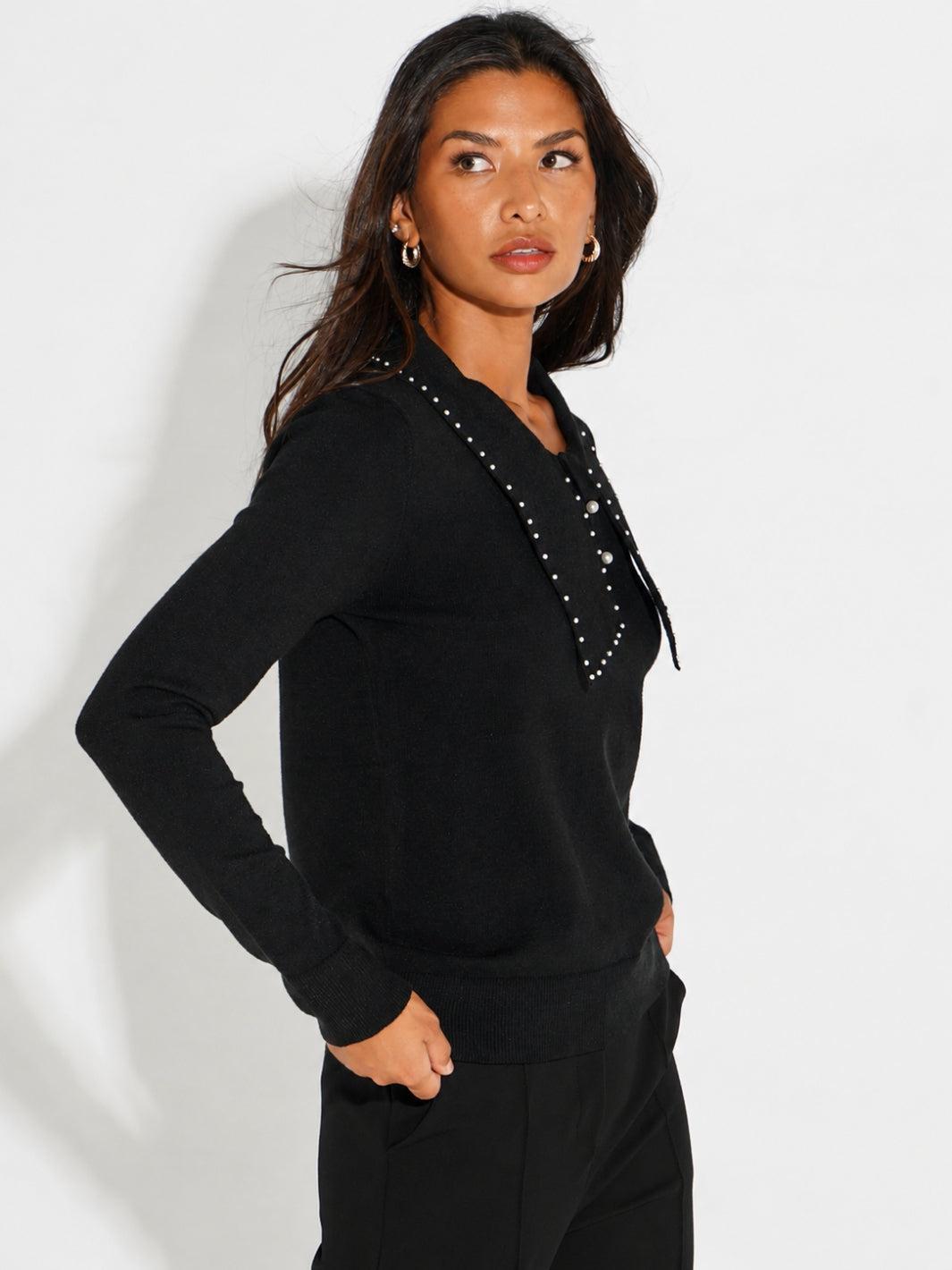 Kate & Pippa Presley Knit Top In Black-Kate & Pippa