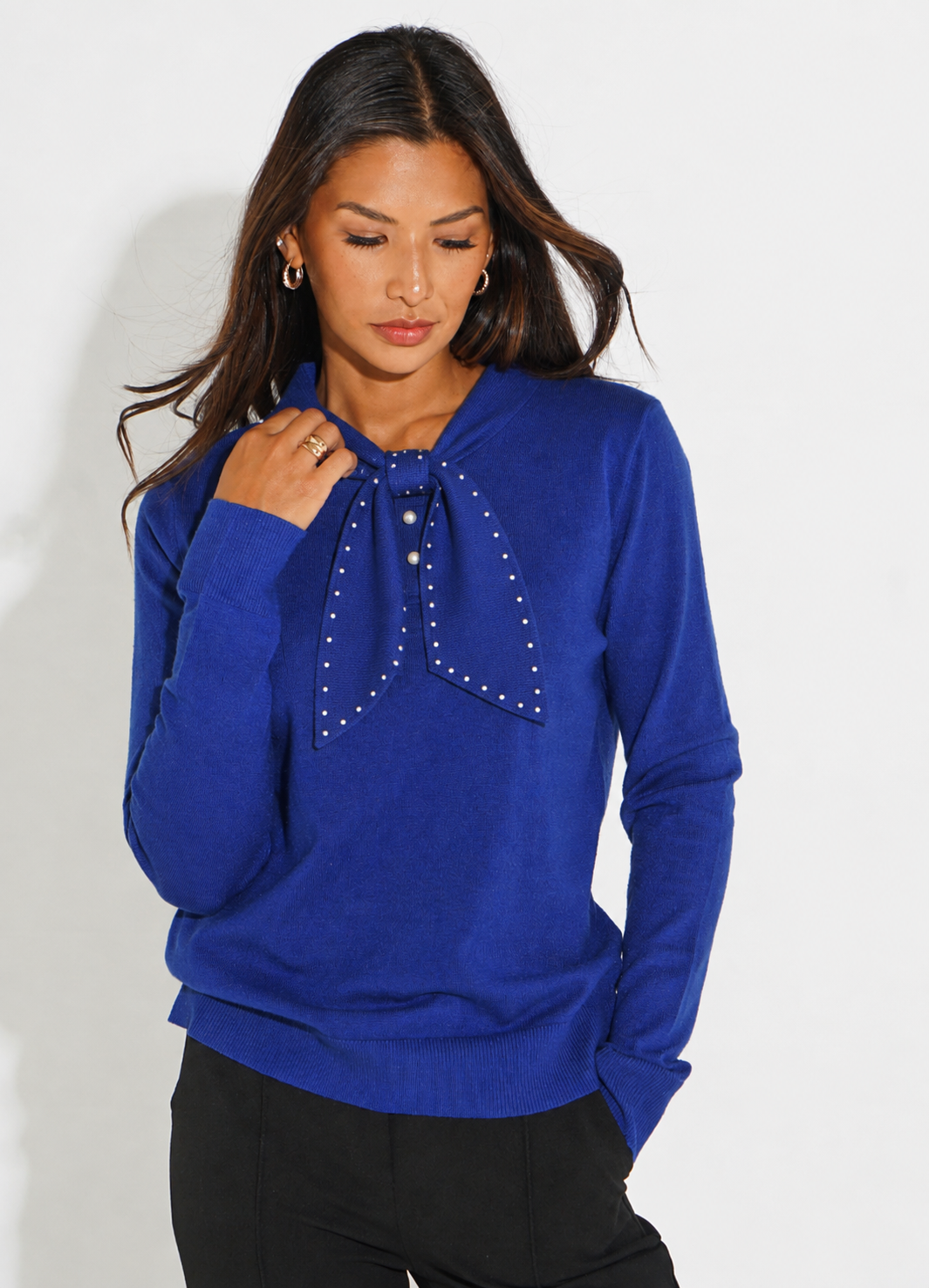 Kate & Pippa Presley Knit Top In Blue-Kate & Pippa