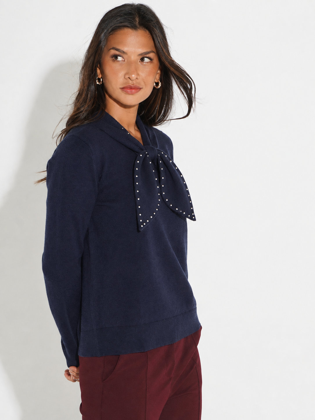 Kate & Pippa Presley Knit Top In Navy-Kate & Pippa