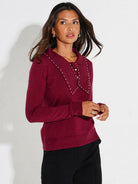 Kate & Pippa Presley Knit Top In Plum-Kate & Pippa