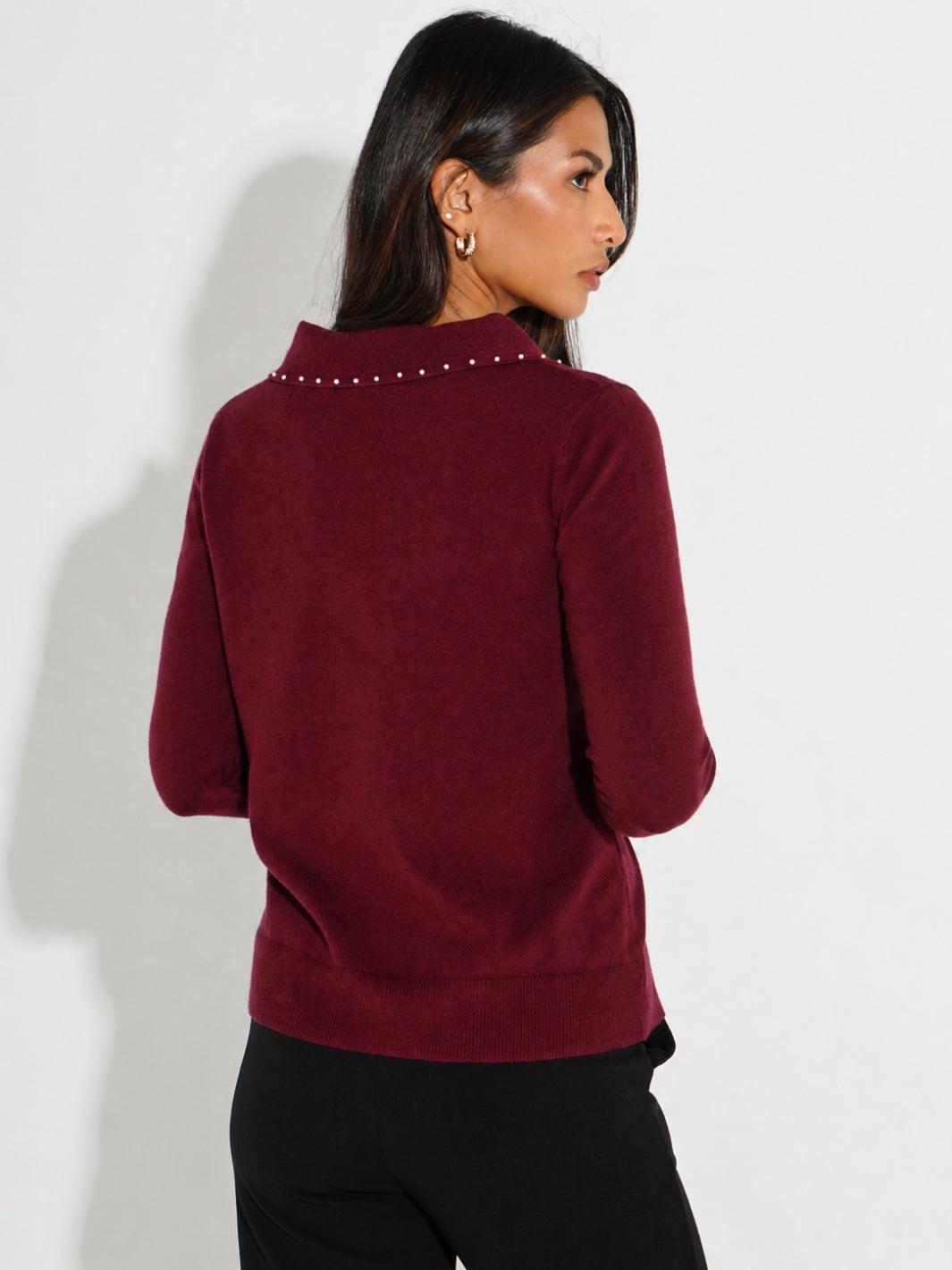 Kate & Pippa Presley Knit Top In Plum-Kate & Pippa