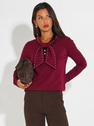Kate & Pippa Presley Knit Top In Plum-Kate & Pippa