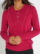 Kate & Pippa Presley Knit Top In Raspberry-Kate & Pippa