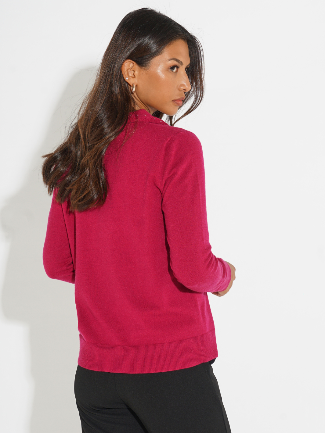 Kate & Pippa Presley Knit Top In Raspberry-Kate & Pippa
