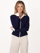Kate & Pippa Raya Cardigan In Navy-Kate & Pippa