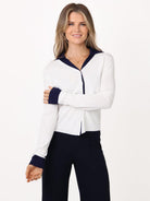 Kate & Pippa Raya Cardigan In White-Kate & Pippa