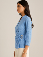 Kate & Pippa Rocco Top In Blue Print-Kate & Pippa