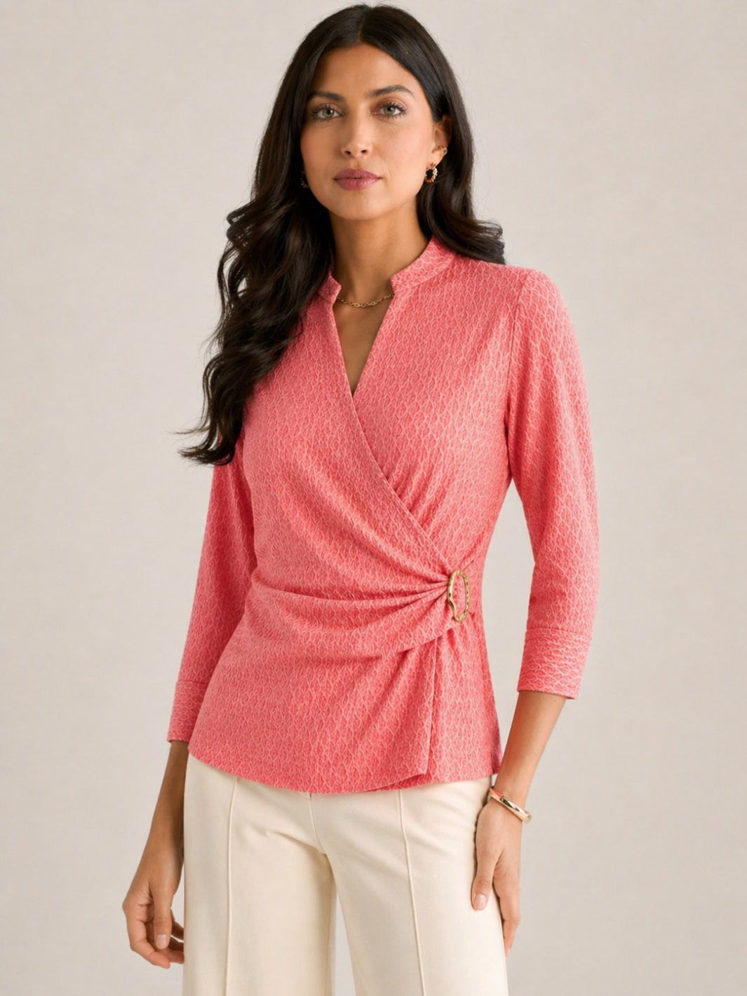 Kate & Pippa Rocco Top In Coral Print-Kate & Pippa