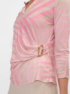 Kate & Pippa Rocco Top In Light Pink Stripe Print-Kate & Pippa