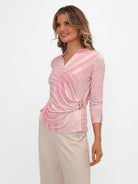 Kate & Pippa Rocco Top In Light Pink Stripe Print-Kate & Pippa