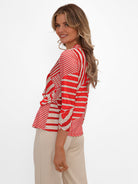 Kate & Pippa Rocco Top In Red Stripe Print-Kate & Pippa