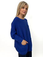 Kate & Pippa Roma Knit Jumper In Royal Blue-Kate & Pippa