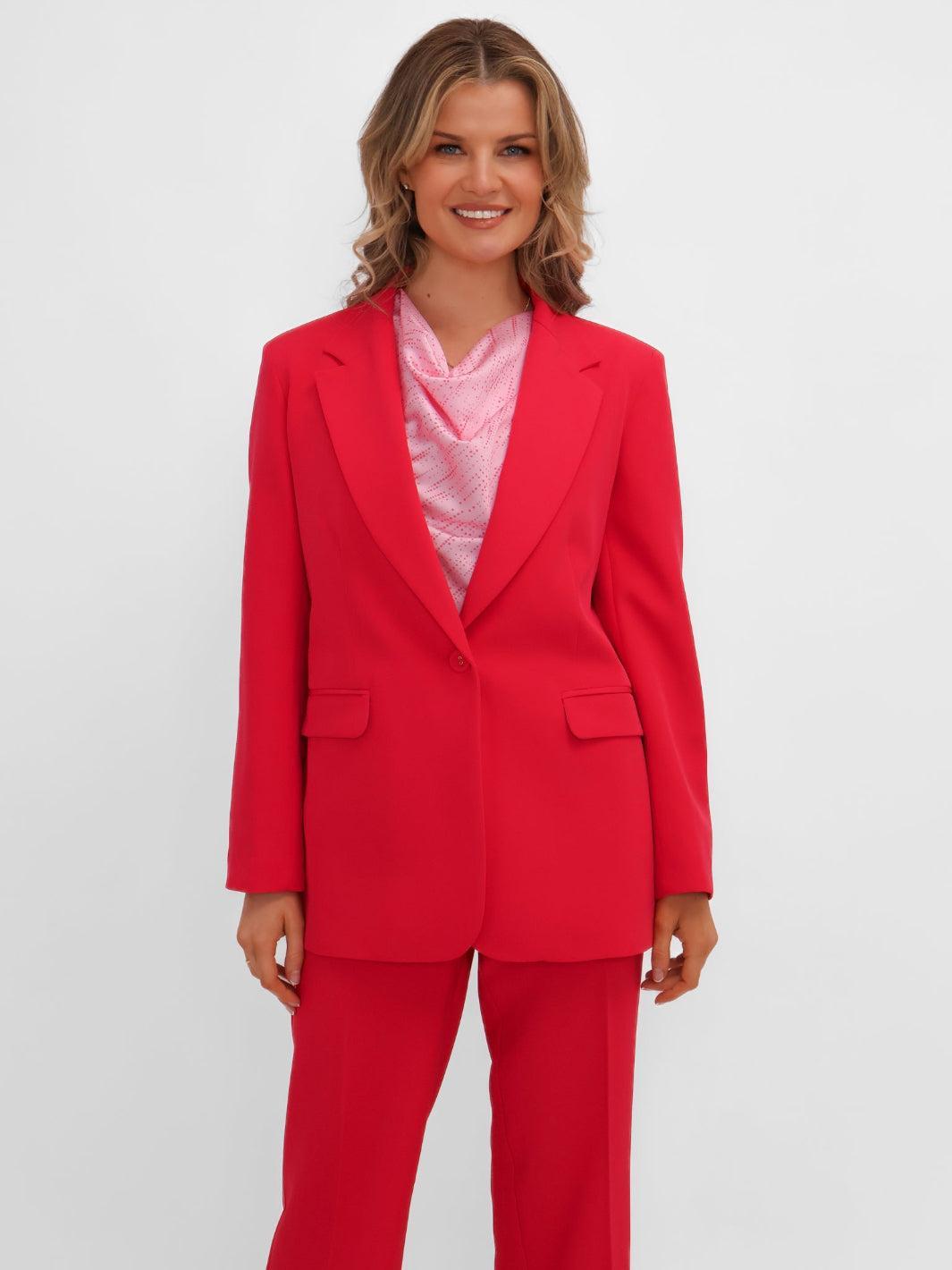 Kate & Pippa Sassari Blazer In Coral-Kate & Pippa