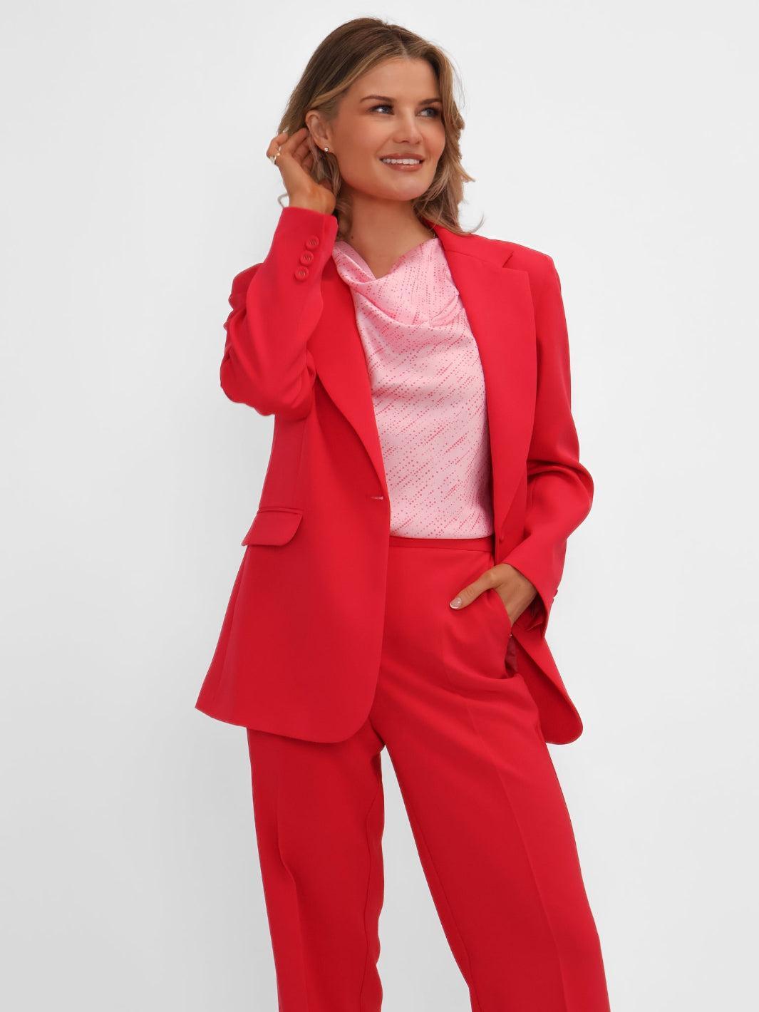 Kate & Pippa Sassari Blazer In Coral-Kate & Pippa