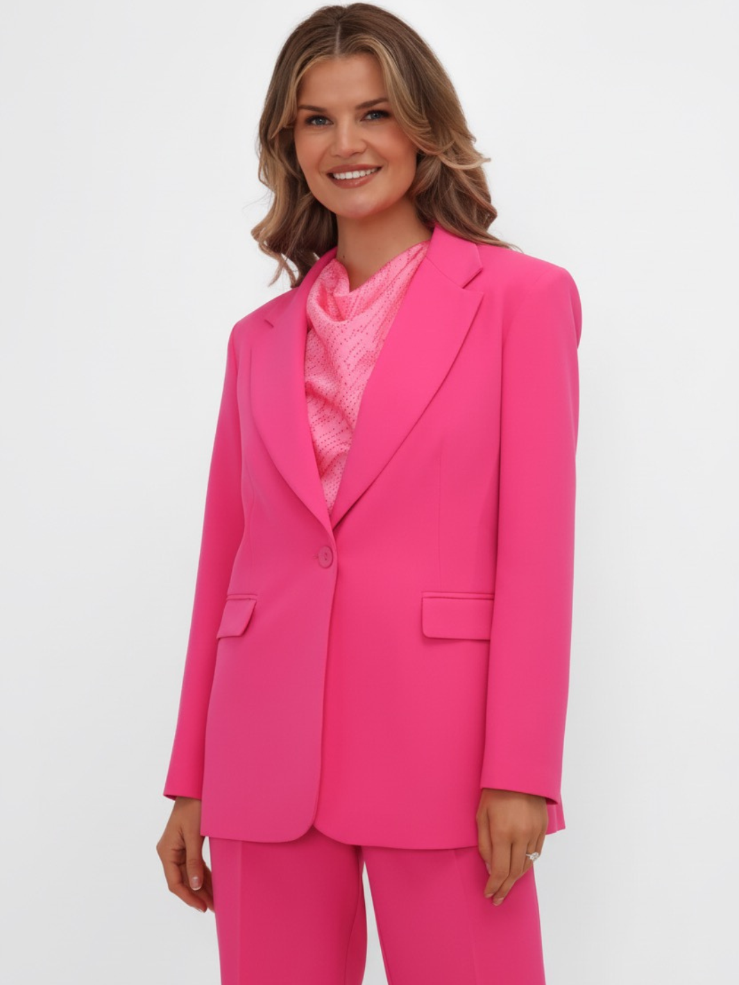 Kate & Pippa Sassari Blazer In Fuchsia Pink-Kate & Pippa