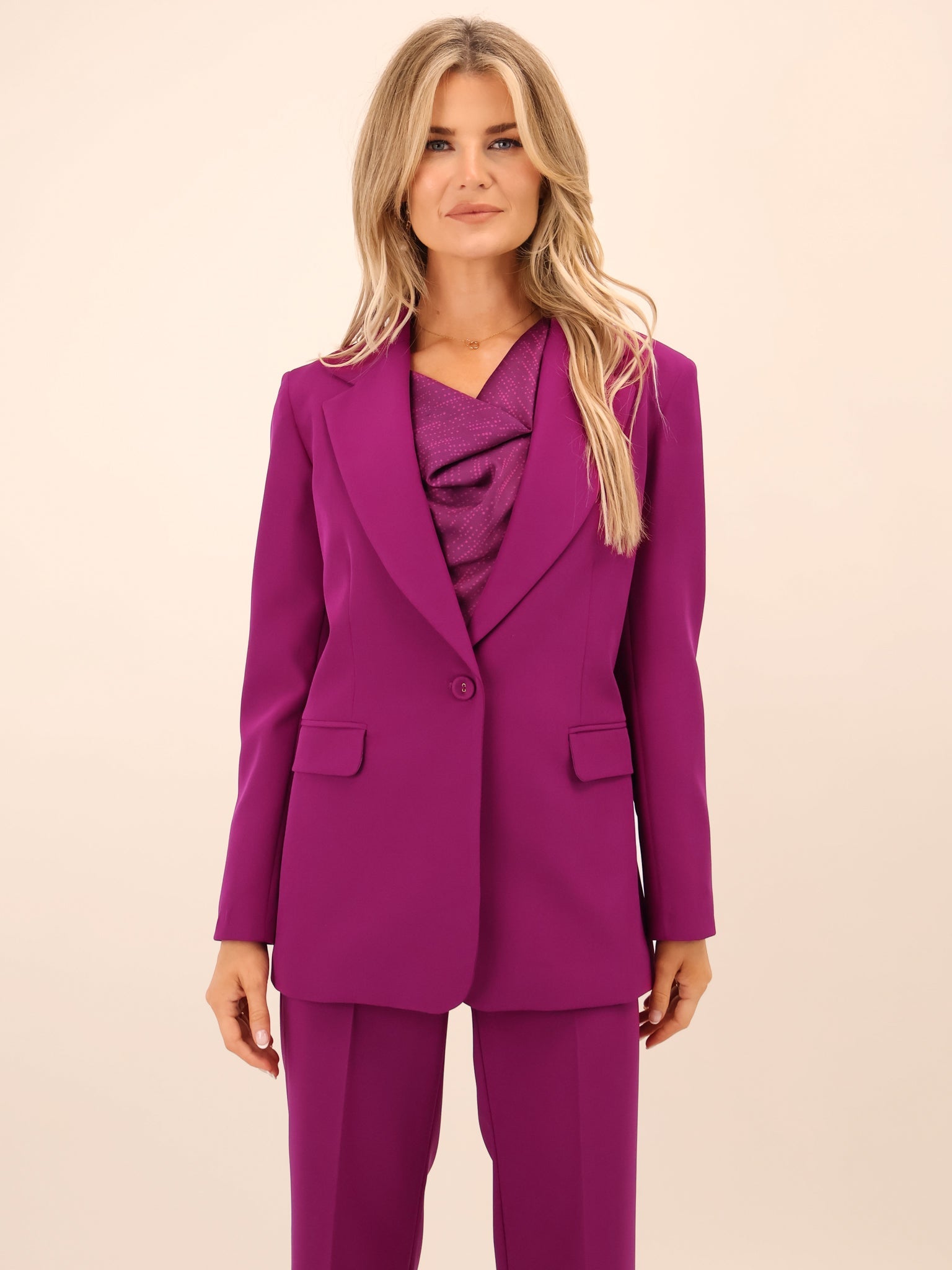 Kate & Pippa Sassari Blazer In Magenta-Kate & Pippa