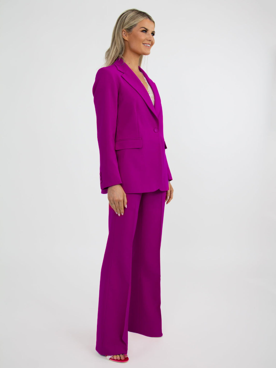 Kate & Pippa Sassari Blazer In Magenta-Kate & Pippa Autumn/Winter Ladies Clothing