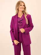 Kate & Pippa Sassari Blazer In Magenta-Kate & Pippa