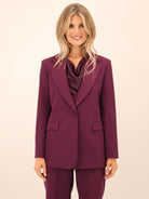 Kate & Pippa Sassari Blazer In Mulberry-Kate & Pippa