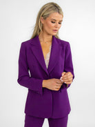 Kate & Pippa Sassari Blazer In Purple-Kate & Pippa Autumn/Winter Ladies Clothing