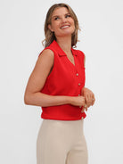 Kate & Pippa Scarlett Waistcoat In Red-Kate & Pippa