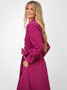 Kate & Pippa Serena Taffeta Shirt In Magenta-Kate & Pippa Autumn/Winter Ladies Clothing