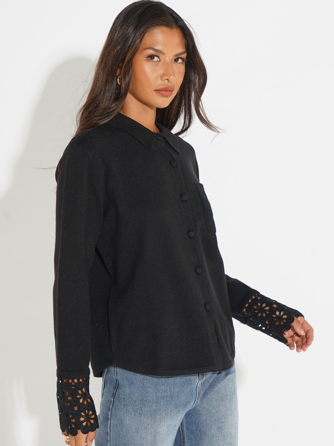 Kate & Pippa Shyloh Cardigan In Black-Kate & Pippa