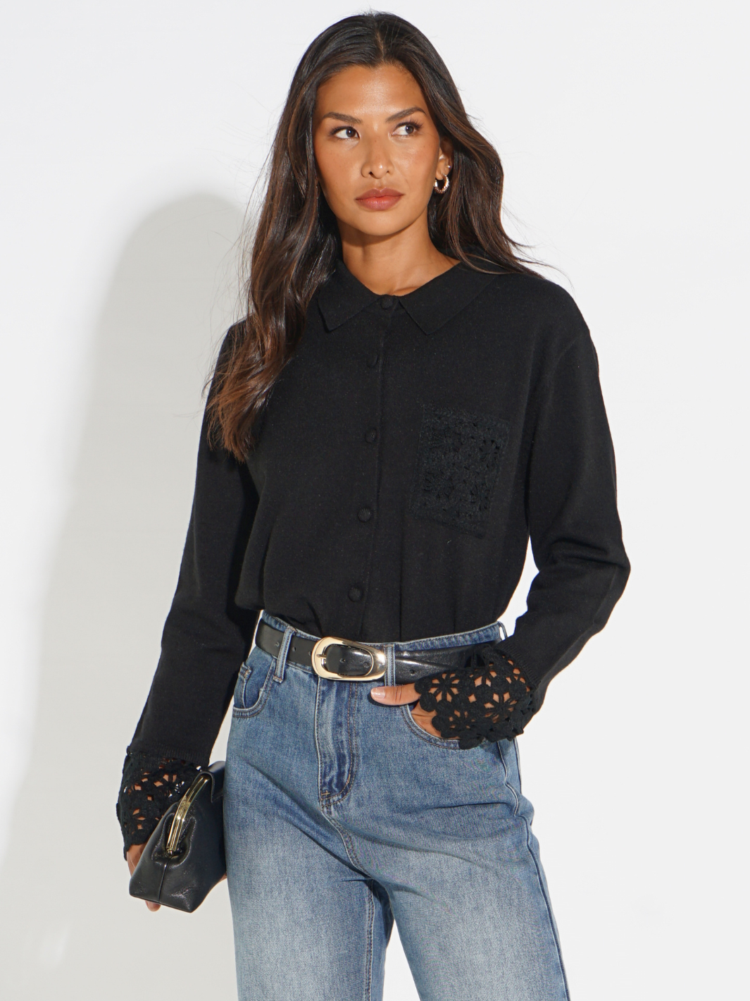Kate & Pippa Shyloh Cardigan In Black-Kate & Pippa