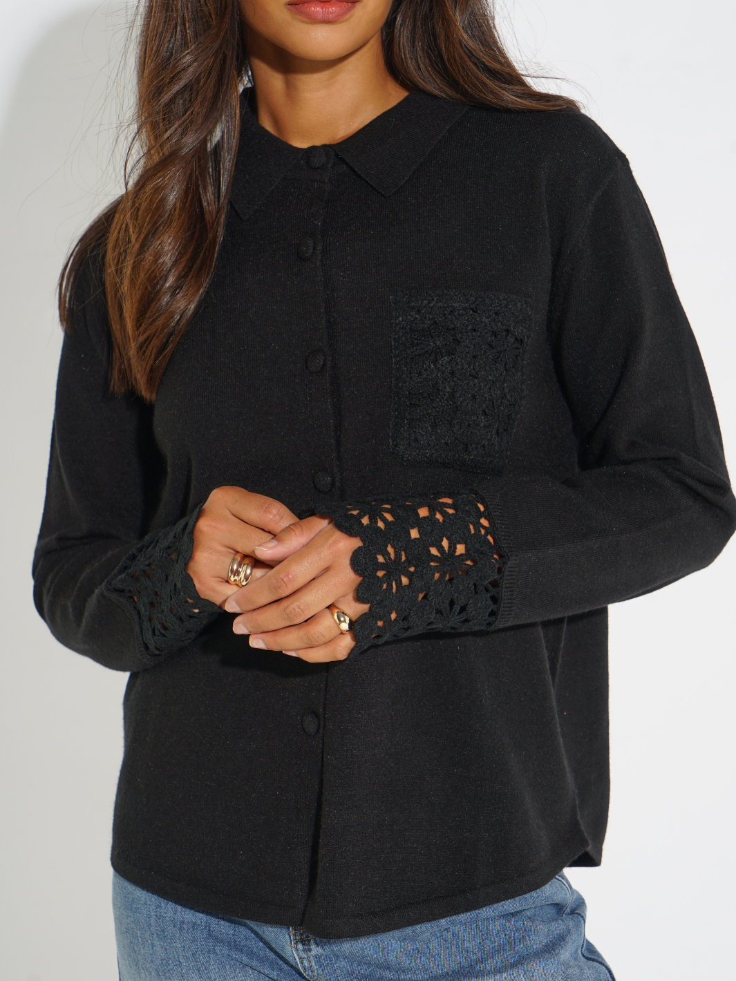 Kate & Pippa Shyloh Cardigan In Black-Kate & Pippa