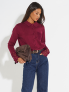 Kate & Pippa Shyloh Cardigan In Plum-Kate & Pippa