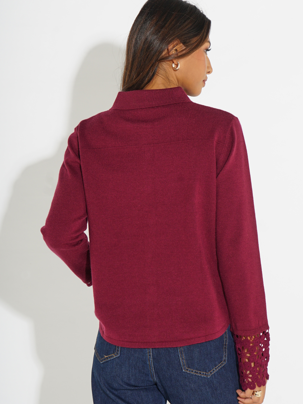 Kate & Pippa Shyloh Cardigan In Plum-Kate & Pippa
